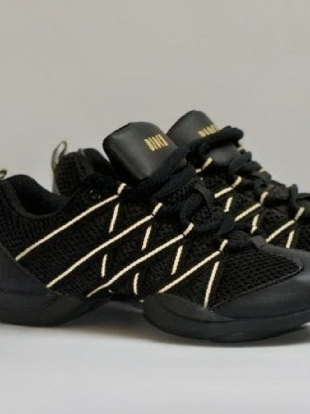 Bloch Black Sneakers with Gold Trim for Kids
